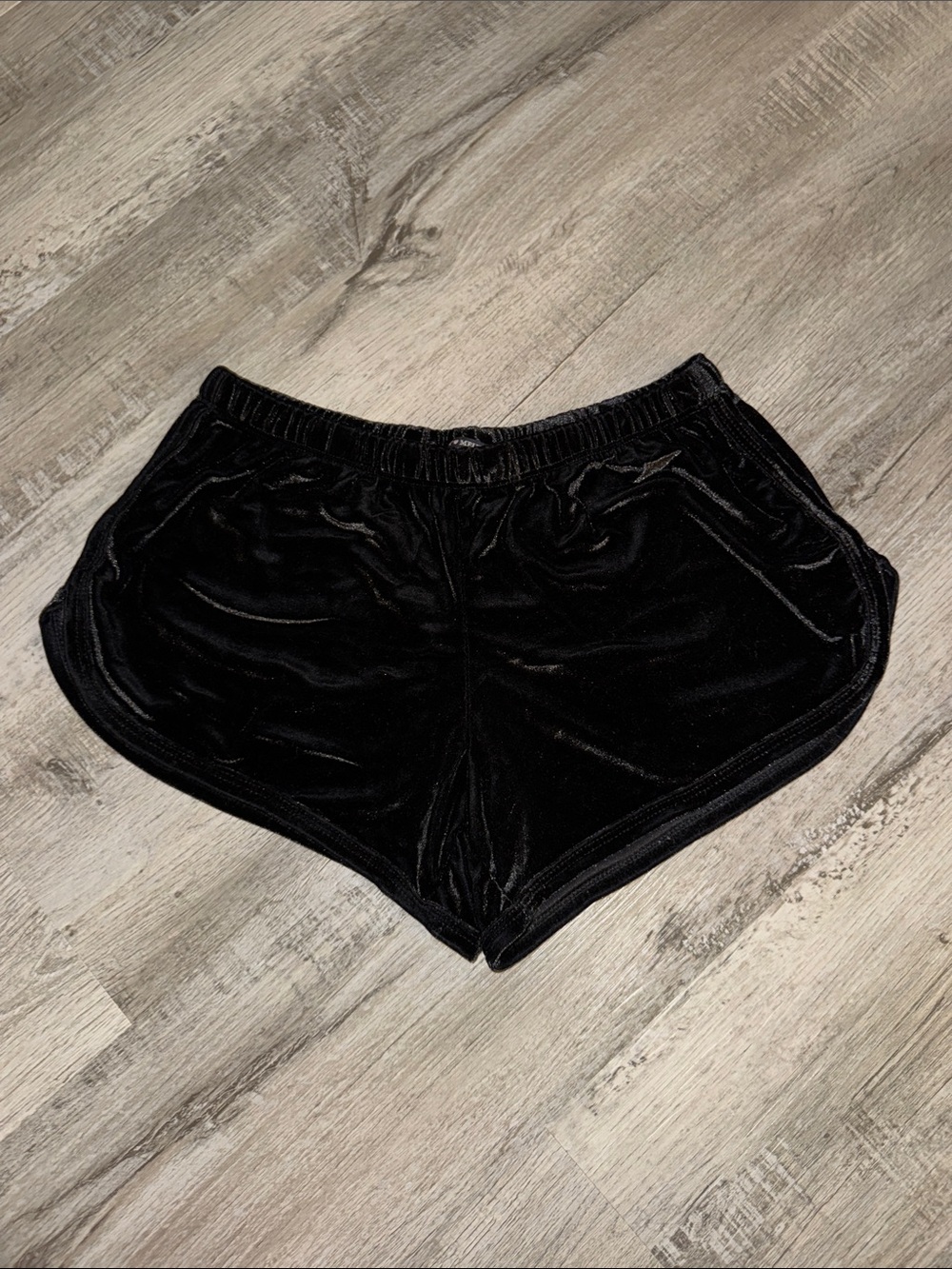 Brandy Melville Black Velvet Athletic Lounge Shorts